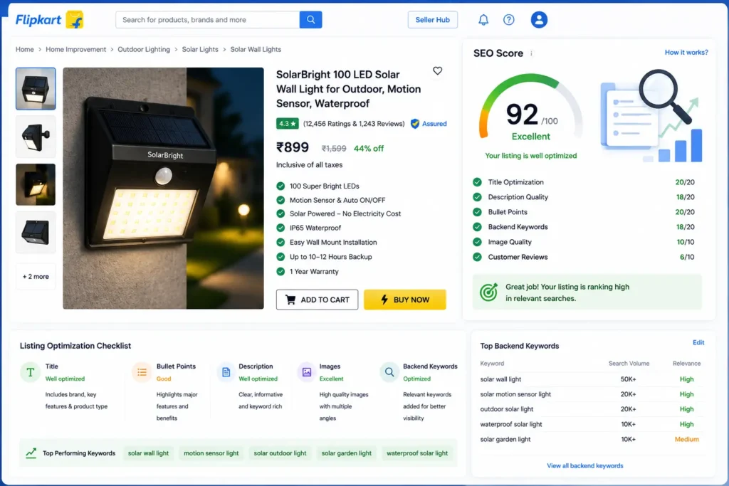 flipkart seo and listing optimization